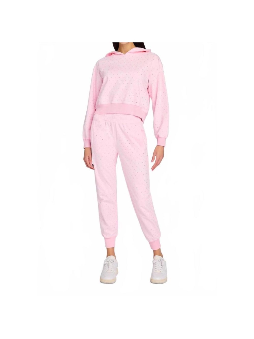 NEW GENERATION LOVE ruel crystal sweatpants in pink - Picture 3 of 5